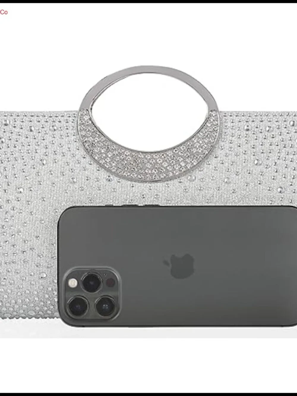 RHINESTONE CLUTCH Crystal Handle Evening Bag Elegant Party Purse